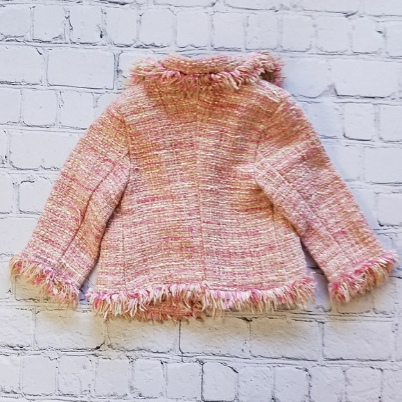 SARA SARA Girls Knit Pink Trendy Jacket Sz Small - Picture 6 of 8